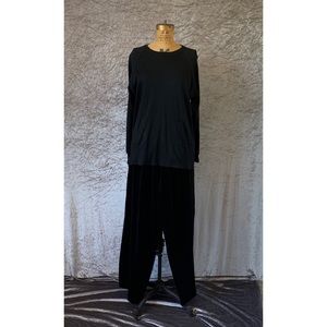 Sonia Rykiel black pant velvet set